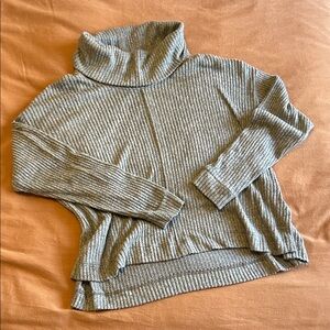 Lush Heather Gray Cowl Neck Sweater